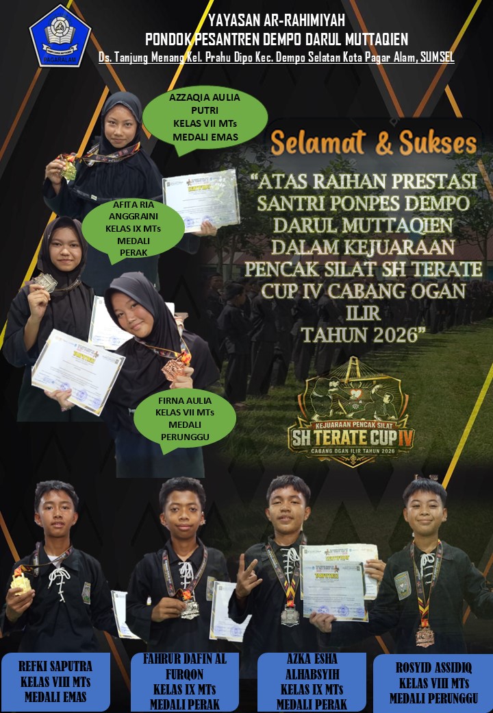 Santri MTs Dempo Darul Muttaqien Raih Prestasi pada Kejuaraan Pencak Silat SH Terate Cup IV Cabang Ogan Ilir Tahun 2026